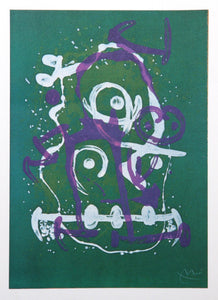 The Illiterate (Green and Violet) Poster | Joan Miro,{{product.type}}