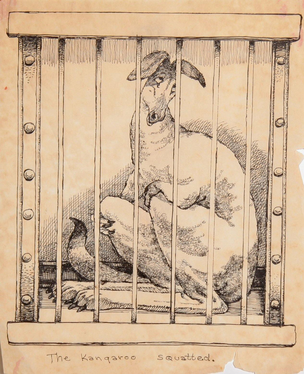 The Kangaroo Squatted Ink | Marshall Goodman,{{product.type}}