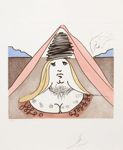 The Lady Dulcinea from Historia de Don Quichote de la Mancha Etching | Salvador Dalí,{{product.type}}