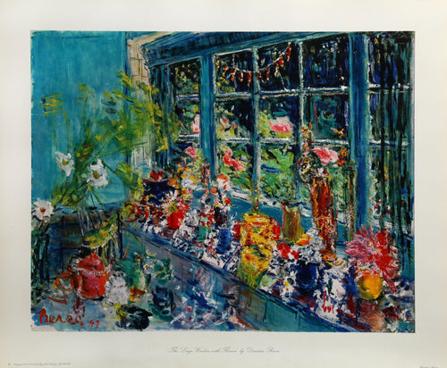 The Large Window With Flowers Poster | Dimitrie Berea,{{product.type}}