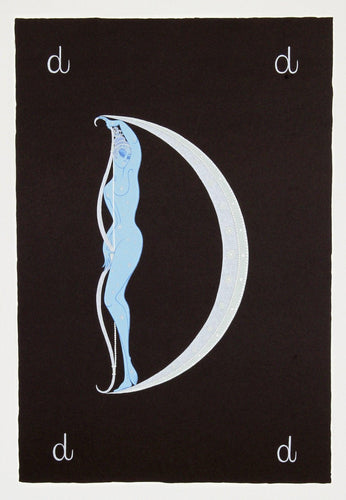 The Letter 'D' from the Alphabet Suite Screenprint | Erté,{{product.type}}