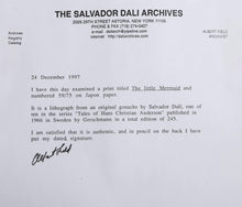 The Little Mermaid lithograph | Salvador Dalí,{{product.type}}