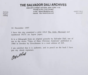 The Little Mermaid lithograph | Salvador Dalí,{{product.type}}