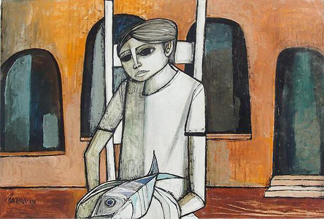 The Loneliness of the Fish Vendor Oil | Lucio Ranucci,{{product.type}}
