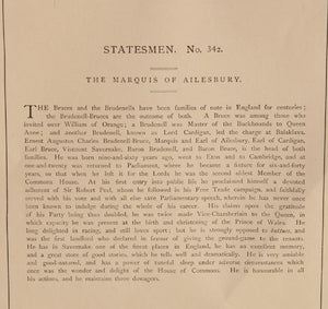 The Marquis of Ailesbury from Vanity Fair - Three Dowagers - Statesmen, No. 342 Lithograph | Leslie Matthew Ward (Spy),{{product.type}}