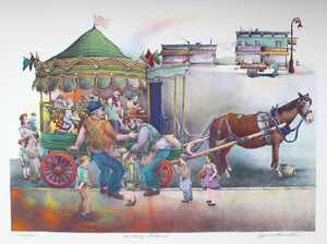 The Merry Go Round Lithograph | Seymour Rosenthal,{{product.type}}