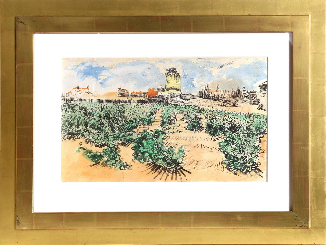 The Mill of Alphonse Daudet at Fontevieille Lithograph | Vincent van Gogh,{{product.type}}