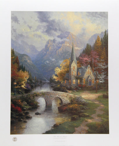 The Mountain Chapel Lithograph | Thomas Kinkade,{{product.type}}