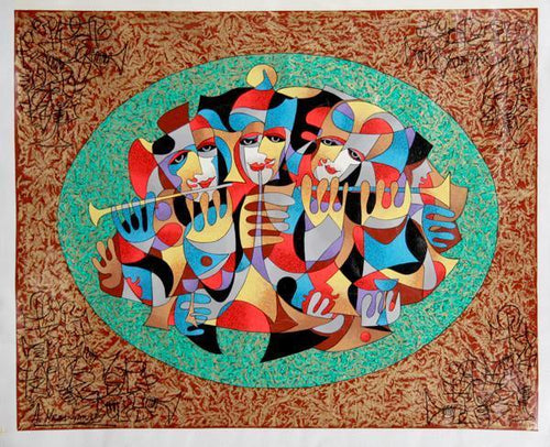 The Musicians Screenprint | Anatole Krasnyansky,{{product.type}}