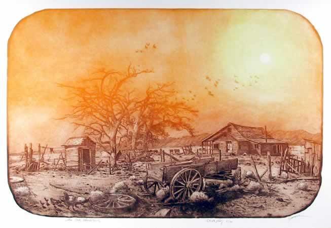 The Old Homestead Etching | Roy Purcell,{{product.type}}
