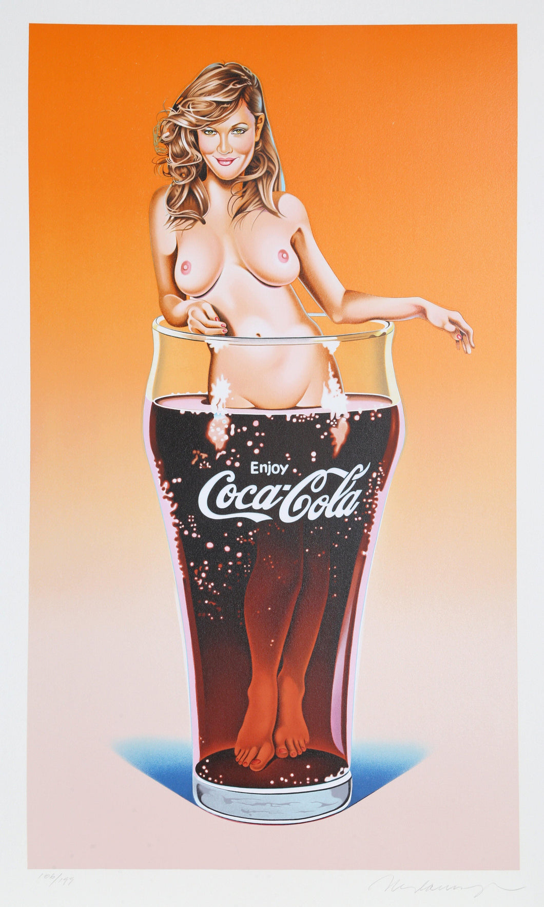 The Pause that Refreshes (Drew Barrymore) Lithograph | Mel Ramos,{{product.type}}