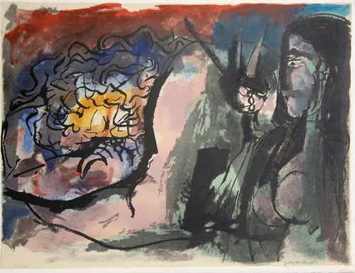 The Philistines came... from the In the Beginning Portfolio Lithograph | Abraham Rattner,{{product.type}}