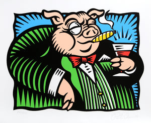 The Pig Screenprint | Burton Morris,{{product.type}}