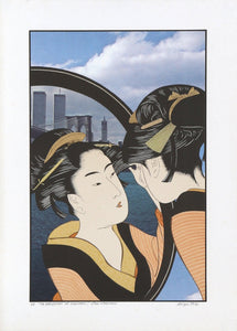 The Reflection of Sugatami (after Utamaro) Screenprint | Michael Knigin,{{product.type}}