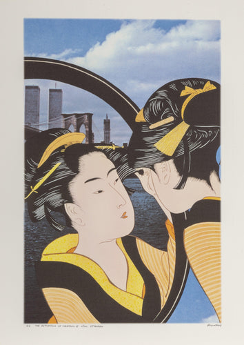 The Reflecton of Sugatami II, after Utamaro Digital | Michael Knigin,{{product.type}}