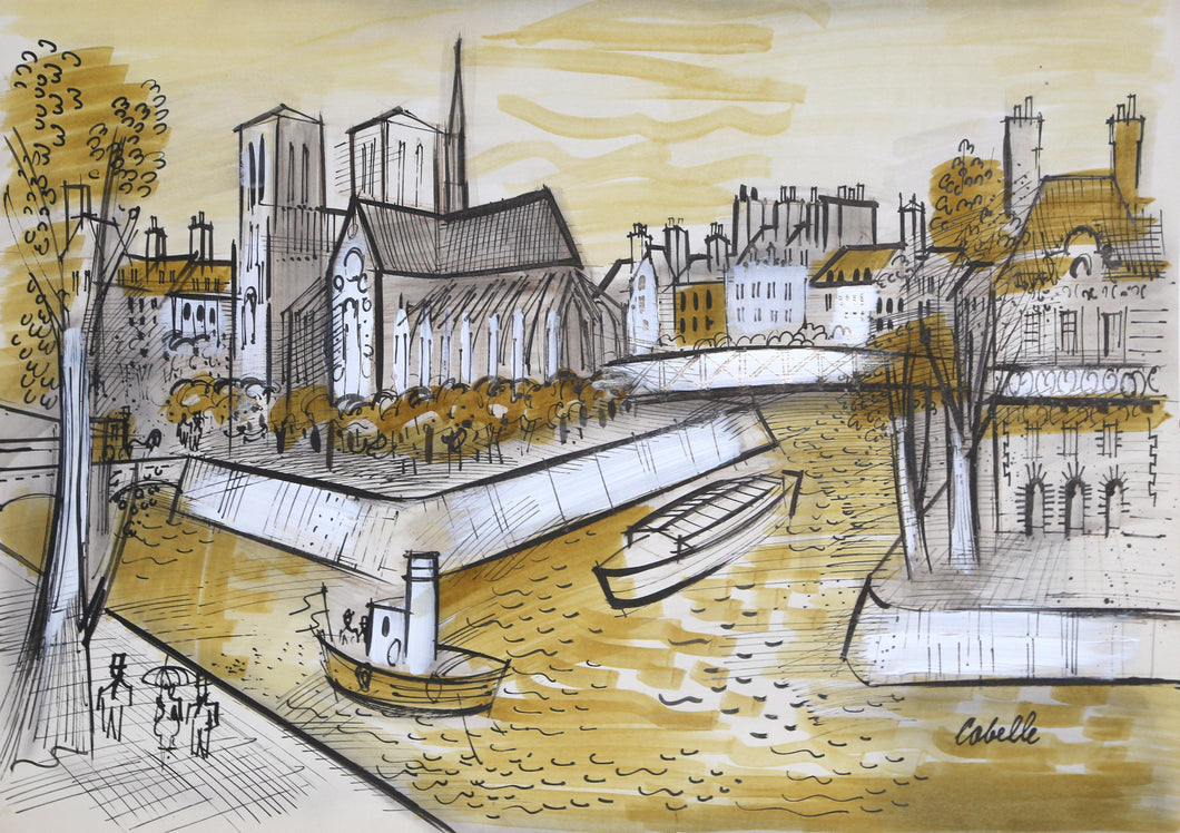 The Seine and Notre Dame 1 Acrylic | Charles Cobelle,{{product.type}}