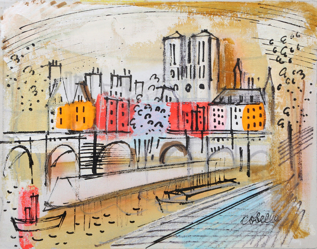 The Seine and Notre Dame 4 Acrylic | Charles Cobelle,{{product.type}}