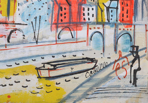 The Seine with a Boat 1 Acrylic | Charles Cobelle,{{product.type}}