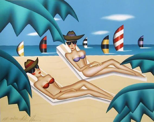 The Sunbathers Screenprint | Robin Morris,{{product.type}}