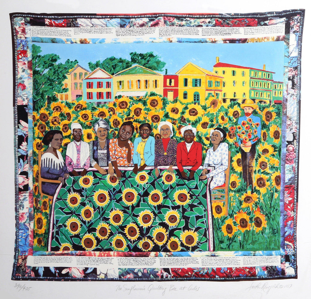 The Sunflower's Quilting Bee at Arles Screenprint | Faith Ringgold,{{product.type}}