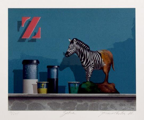 The Toymaker: Zebra Screenprint | James Carter,{{product.type}}