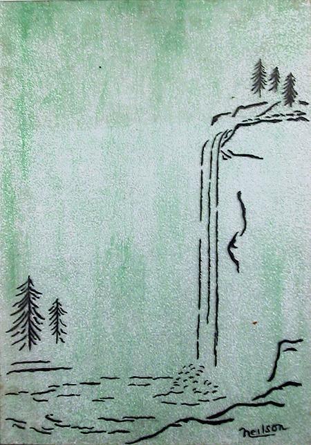 The Waterfall (Green) Acrylic | Winthrop Neilson,{{product.type}}