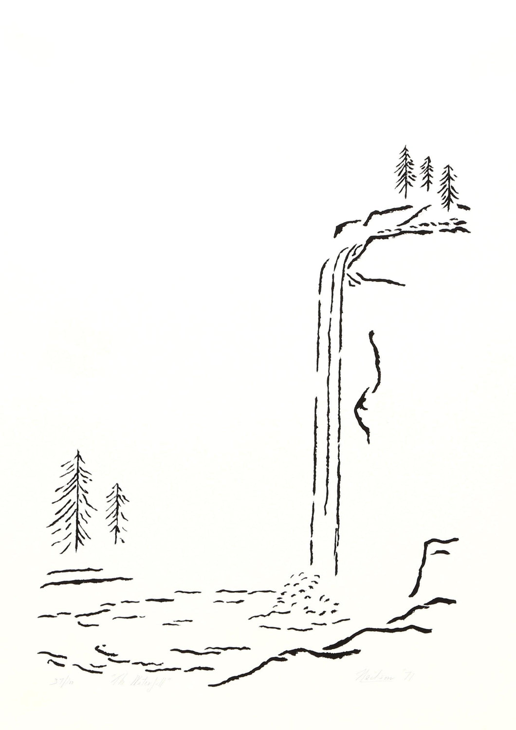 The Waterfall Lithograph | Winthrop Neilson,{{product.type}}