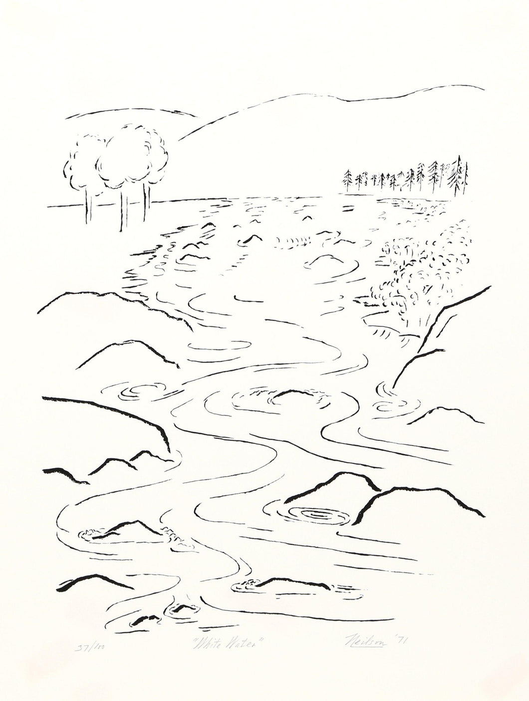 The White Water Lithograph | Winthrop Neilson,{{product.type}}