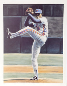 The Wind Up (New York Mets Dwight Gooden) Lithograph | Jack Lane,{{product.type}}