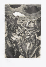 They Were Arm in Arm and He Looked Very Happy from Steppenwolf Portfolio Woodcut | Helmut Ackermann,{{product.type}}
