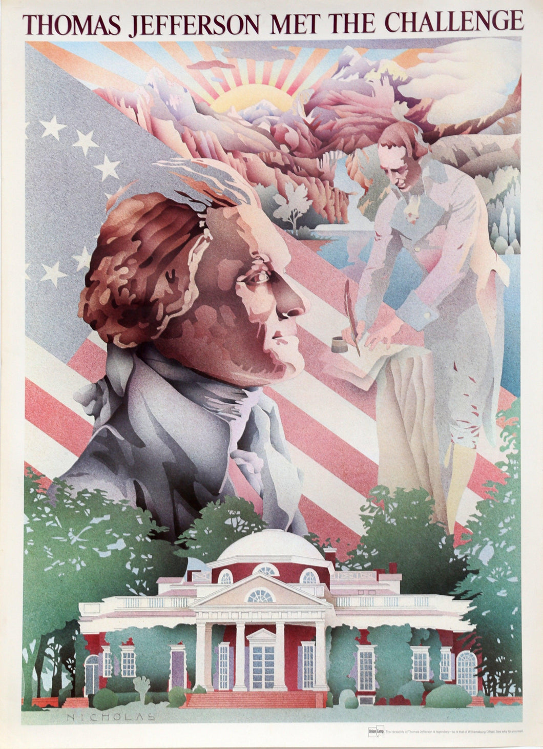 Thomas Jefferson Met the Challenge Poster | Unknown Artist,{{product.type}}