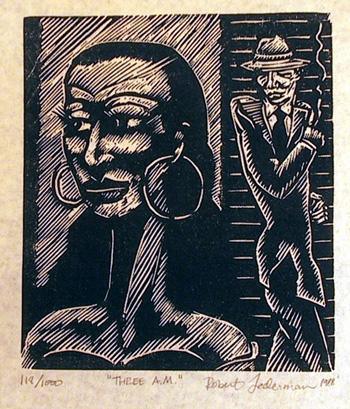 Three AM Woodcut | Robert Lederman,{{product.type}}