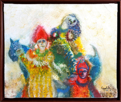 Three Arlequins Oil | Juan Garcia Ripolles,{{product.type}}