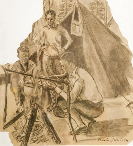 Three Boys Camping Pencil | Charles J. Wilson,{{product.type}}