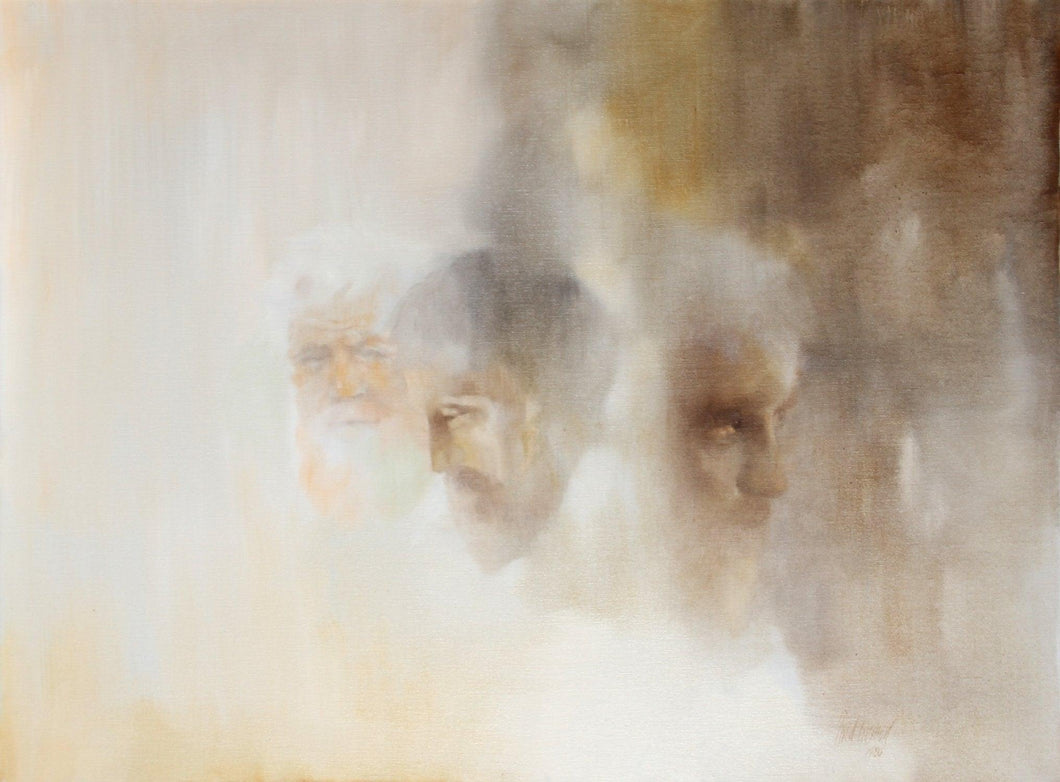 Three Faces Oil | Unknown Artist,{{product.type}}