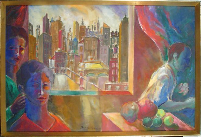 Three Figures and Architectural Acrylic | Benjamin Silva,{{product.type}}
