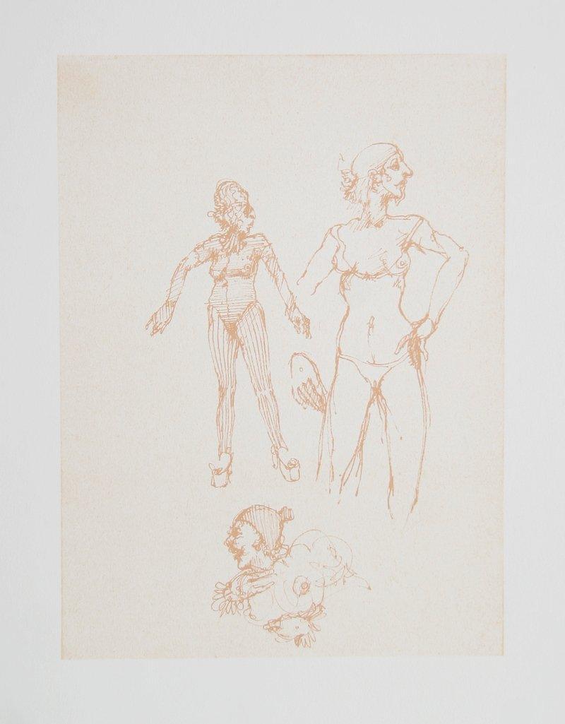 Three Figures Lithograph | Ramon Santiago,{{product.type}}