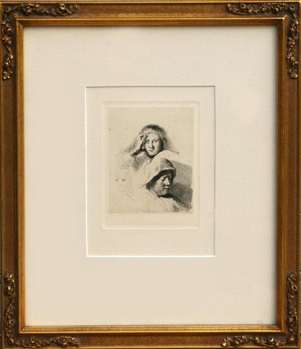 Three Heads of Women Etching | Rembrandt,{{product.type}}
