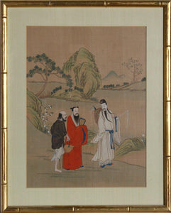 Three Men in Field Tapestries and Textiles | Unknown, Chinese,{{product.type}}