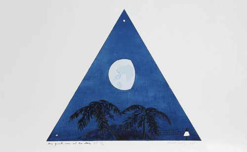 Three Quarter Moon - Two Evening Stars Lithograph | Bill Beckley,{{product.type}}