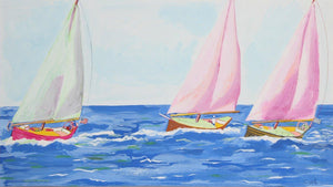 Three Sailboats Acrylic | Biagio Civale,{{product.type}}