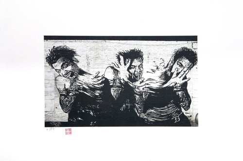 Three Views of Man from the Graffiti Series Digital | Jonathan Singer,{{product.type}}