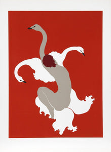 Three Wild Swans Screenprint | Daphne Mumford,{{product.type}}