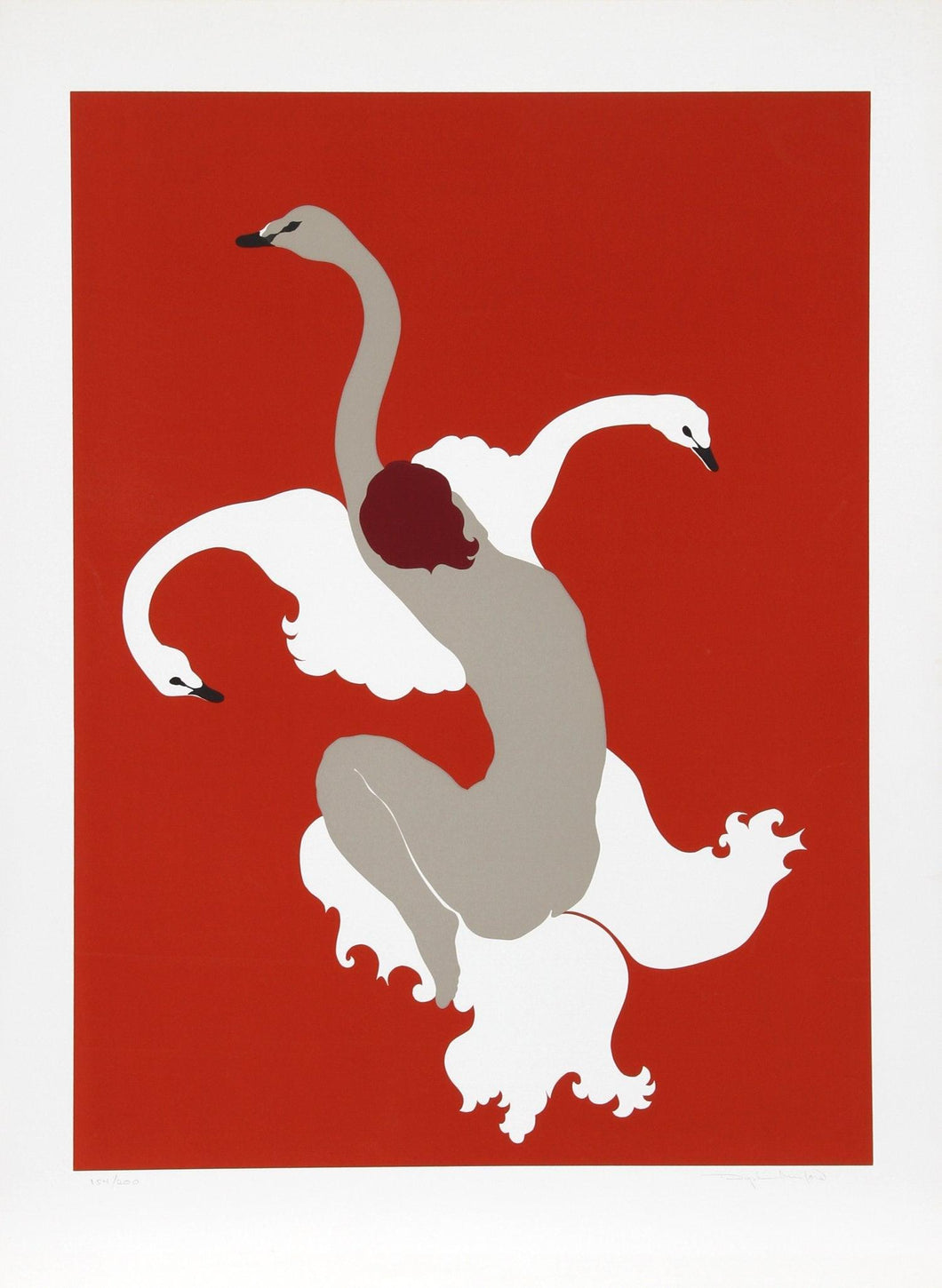 Three Wild Swans Screenprint | Daphne Mumford,{{product.type}}