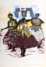 Three Women from the Bahia Portfolio Linocut | Emanoel Araujo,{{product.type}}