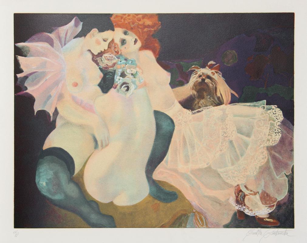 Three Women Lithograph | Emilia Castaneda,{{product.type}}