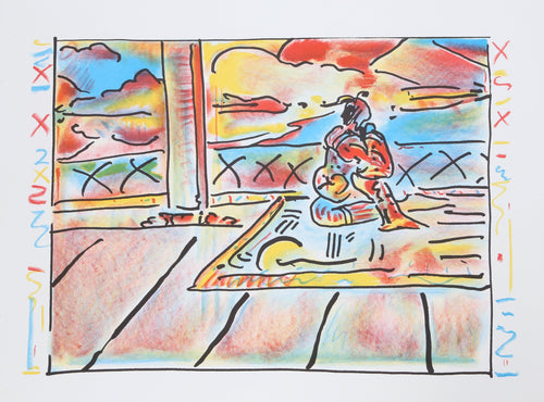 Tibetan Lady Lithograph | Peter Max,{{product.type}}