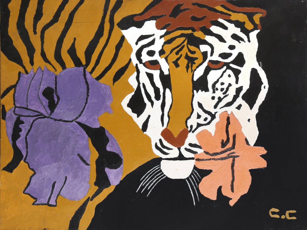 Tiger and Flowers Oil | Clyde Dyn-o-mite,{{product.type}}