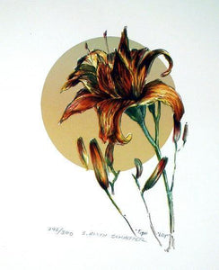Tiger Lily Lithograph | Stanley Allyn Schaeffer,{{product.type}}