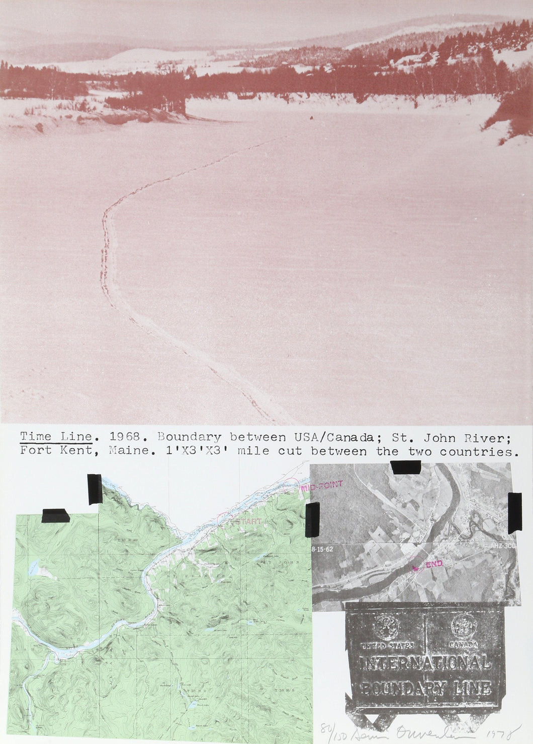 Time Line Kent, Maine Lithograph | Dennis Oppenheim,{{product.type}}